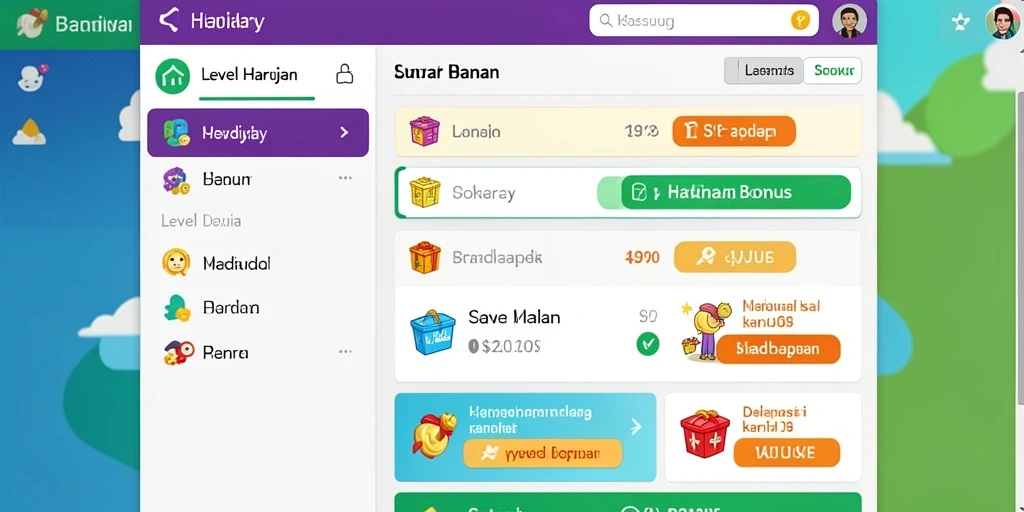 Tampilan awal MEGAHOKI yang menarik dan intuitif.